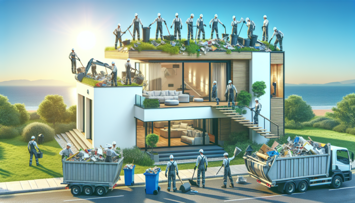 Organized teams efficiently clearing a coastal house in Bournemouth using modern, eco-friendly methods.
