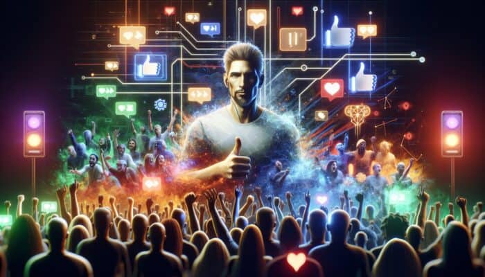 A vibrant Twitch stream showcasing a streamer actively engaging with a diverse audience, fostering a sense of community through interactive comments and cheers.