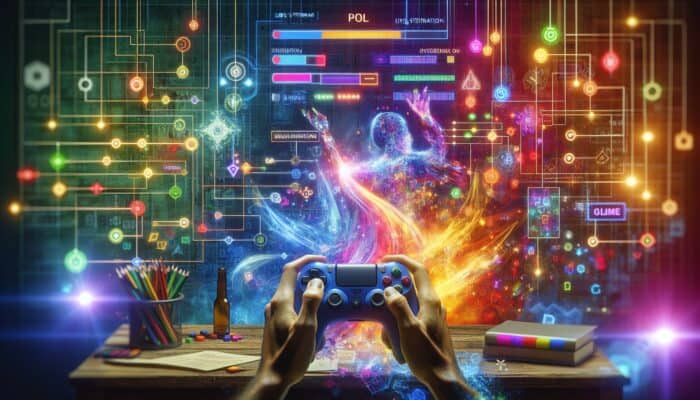 A gaming stream featuring a streamer using a live poll to engage viewers, promoting community involvement.