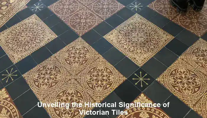 Image of historic Victorian Tiles In York Cathedral UK