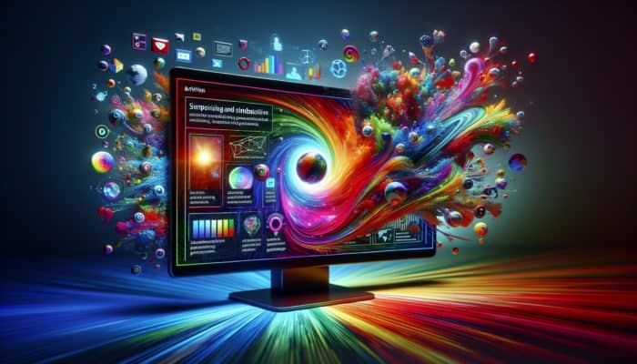 Optimise for Social Media Search Rankings: A vibrant digital screen showing engaging, authentic social media posts that enhance visibility and interaction.