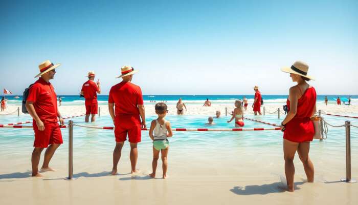 Placencia beach safety tips, sun protection, and family-friendly beach setting